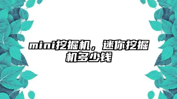 mini挖掘機(jī)，迷你挖掘機(jī)多少錢(qián)